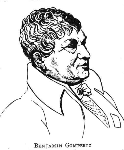 Benjamin Gompertz, nineteenth-century British mathematician and actuary who formulated the first quantitative law of human mortality in 1825