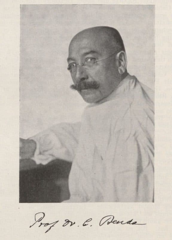 Portrait of Carl Benda, the German pathologist who coined the term mitochondria in 1898