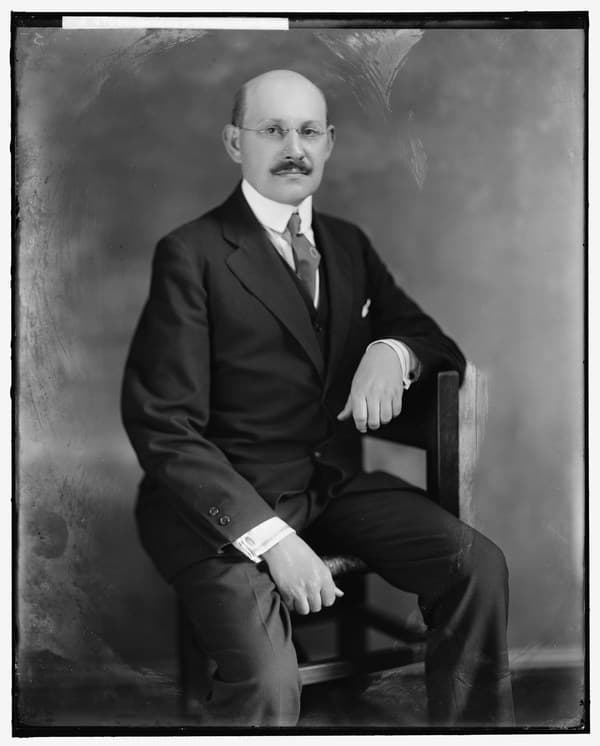 Portrait of Lafayette Mendel, the Yale biochemist who helped establish that some amino acids are essential in the diet
