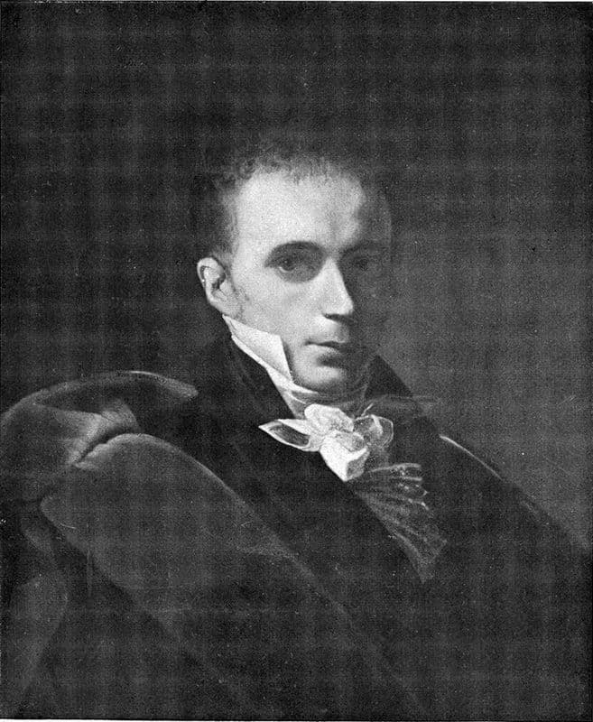 Portrait of Rene Laennec as a young man, from an 1812 painting by Dubois
