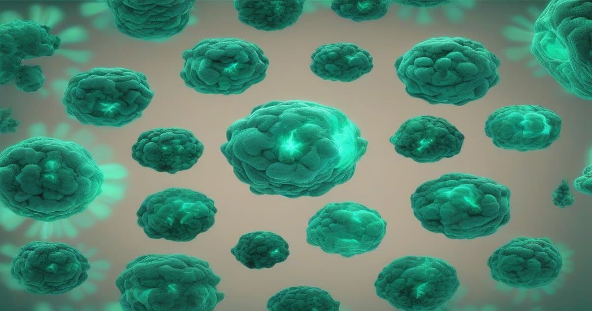 Cross-section illustration of a neuron with autophagosomes engulfing damaged mitochondria, rendered in emerald and amber