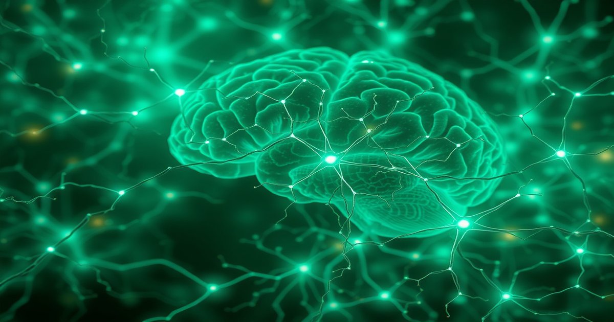 Brain health visualization showing neural networks, cognitive reserve, and neuroplasticity concepts