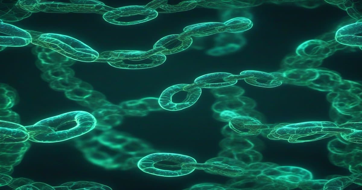 Cellular visualization of mitochondria with inner membrane cristae, rendered in deep blue and amber showing electron transport chain activity