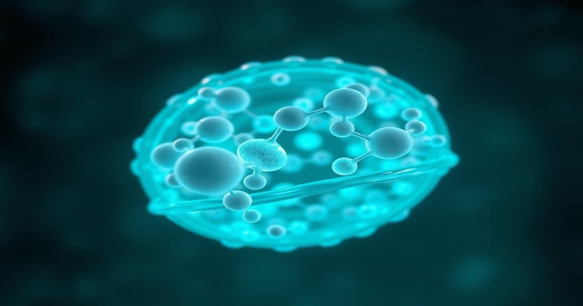 Abstract visualization of omega-3 fatty acid molecules woven into a glowing cell membrane in emerald and teal tones