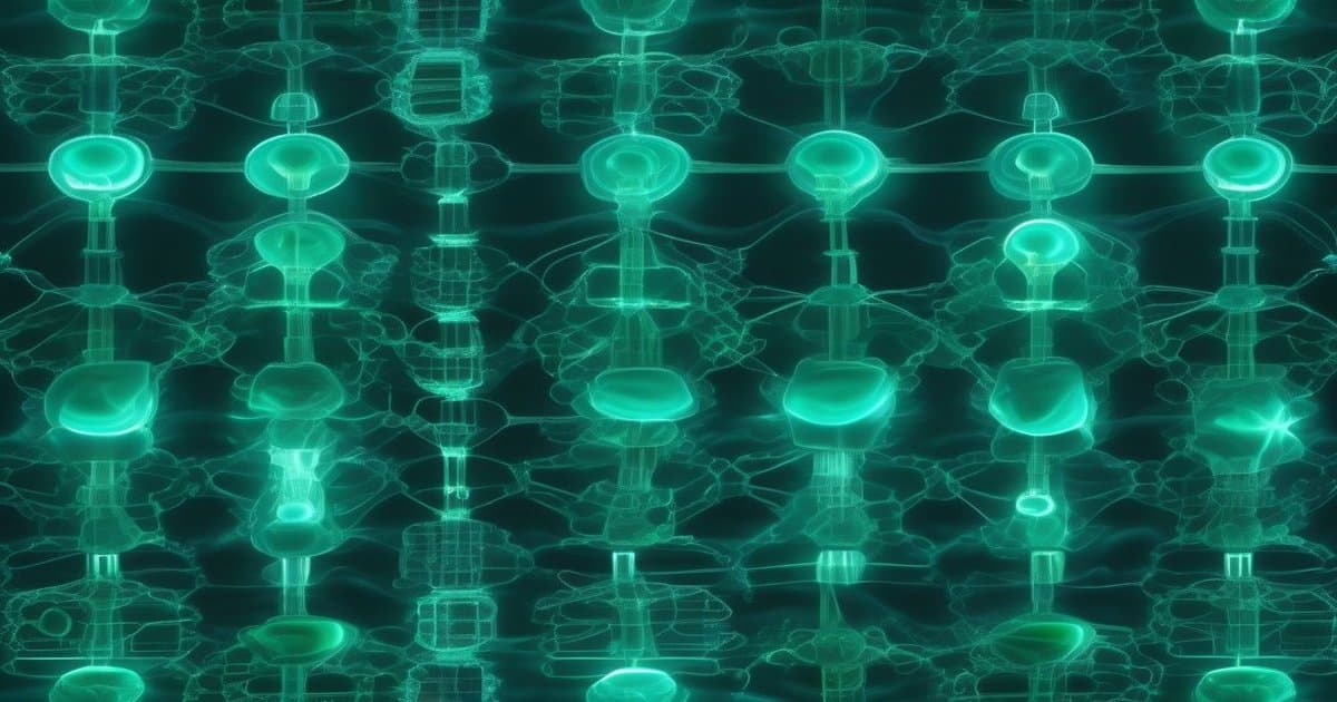 Molecular visualization of the mTOR signaling complex inside a cell, with emerald and teal protein structures